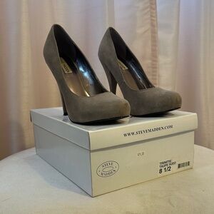Steve Madden Taupe Suede Heels